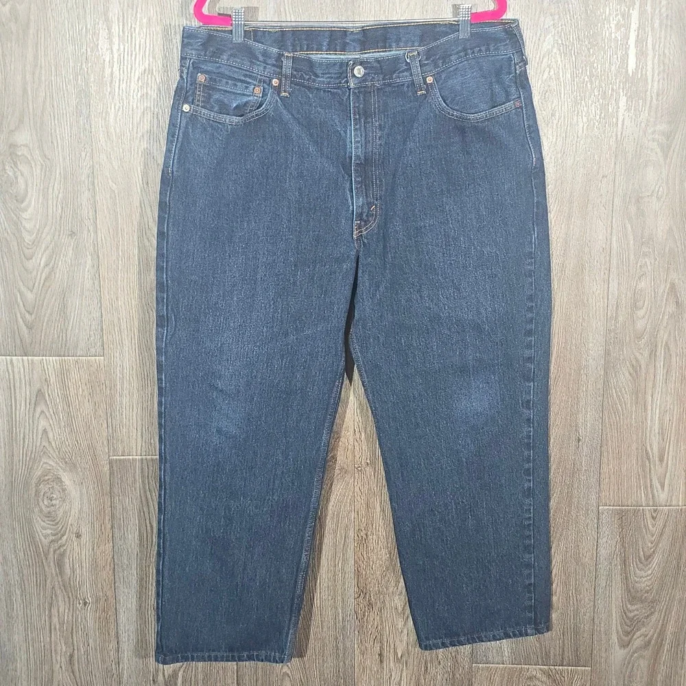 Levi's 550 Relaxed Fit Tapered Leg Jeans 40x30 Dark Wash‎ Blue Men's (Fits 27)